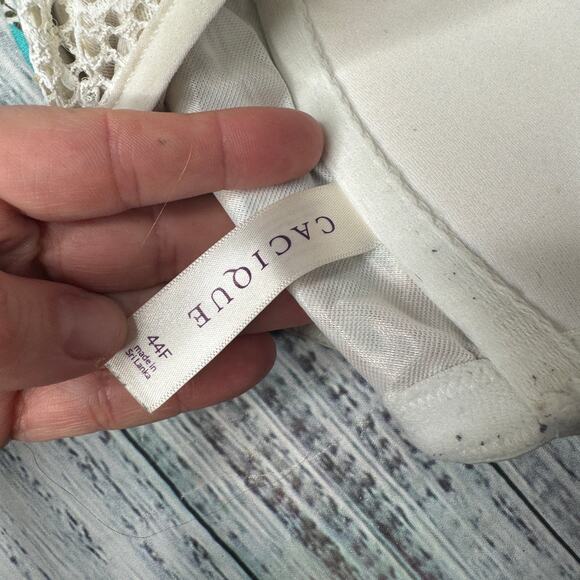 Cacique 44F Floral Lace Racerback Front Close T-Shirt Bra Lane Bryant - Picture 4 of 4